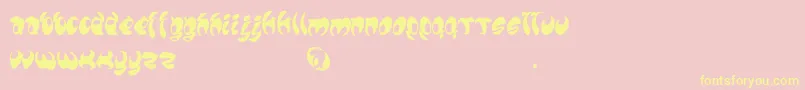 Lomax-fontti – keltaiset fontit vaaleanpunaisella taustalla