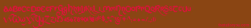 Stcho Font – Red Fonts on Brown Background