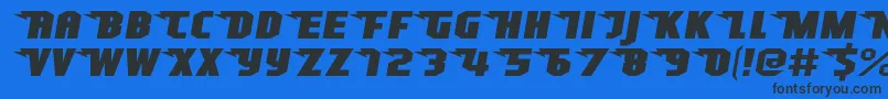 SuperheterodyneRegular Font – Black Fonts on Blue Background