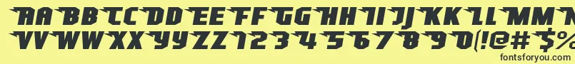 SuperheterodyneRegular Font – Black Fonts on Yellow Background