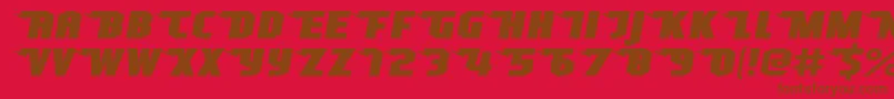 fuente SuperheterodyneRegular – Fuentes Marrones Sobre Fondo Rojo