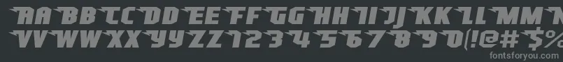 フォントSuperheterodyneRegular – 黒い背景に灰色の文字