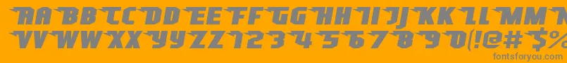 SuperheterodyneRegular Font – Gray Fonts on Orange Background