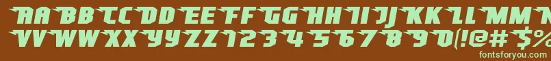 SuperheterodyneRegular Font – Green Fonts on Brown Background