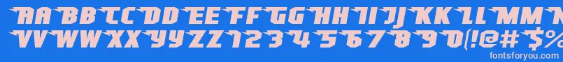 SuperheterodyneRegular Font – Pink Fonts on Blue Background