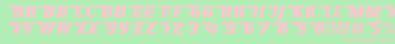 SuperheterodyneRegular Font – Pink Fonts on Green Background