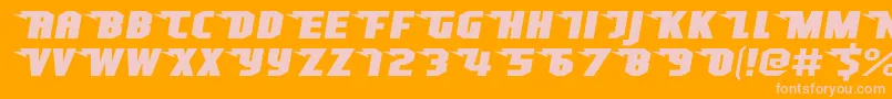 SuperheterodyneRegular Font – Pink Fonts on Orange Background