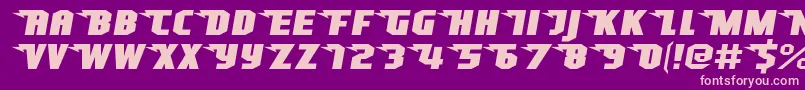 SuperheterodyneRegular Font – Pink Fonts on Purple Background