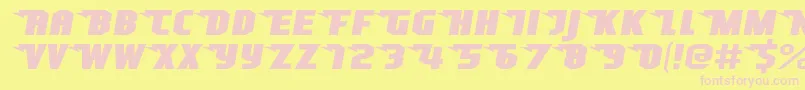 SuperheterodyneRegular Font – Pink Fonts on Yellow Background