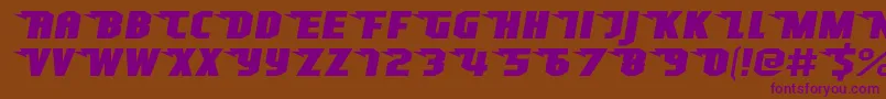 SuperheterodyneRegular Font – Purple Fonts on Brown Background