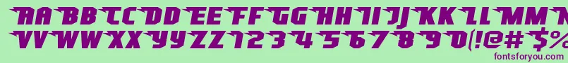 SuperheterodyneRegular Font – Purple Fonts on Green Background