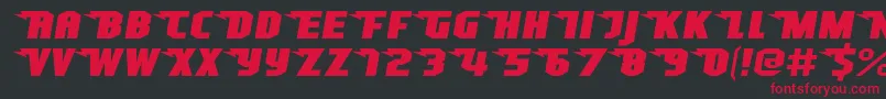 SuperheterodyneRegular Font – Red Fonts on Black Background