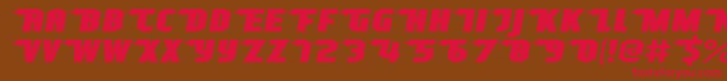 SuperheterodyneRegular Font – Red Fonts on Brown Background
