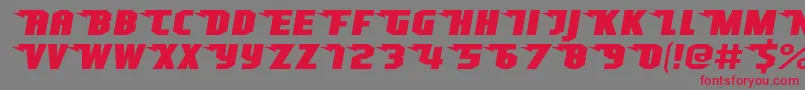SuperheterodyneRegular Font – Red Fonts on Gray Background
