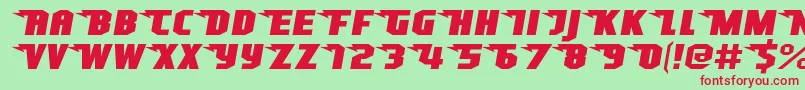 SuperheterodyneRegular Font – Red Fonts on Green Background