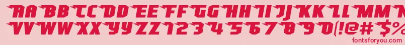 SuperheterodyneRegular Font – Red Fonts on Pink Background