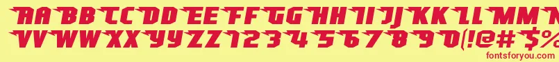 SuperheterodyneRegular Font – Red Fonts on Yellow Background