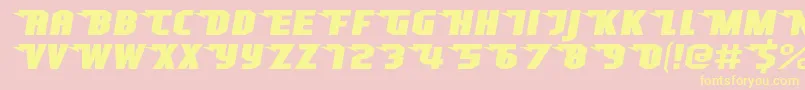 SuperheterodyneRegular Font – Yellow Fonts on Pink Background
