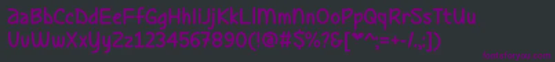 Czcionka LadybugLoveOtf – fioletowe czcionki na czarnym tle
