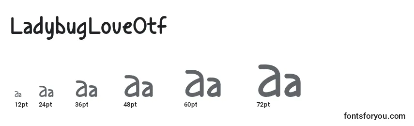 LadybugLoveOtf Font Sizes