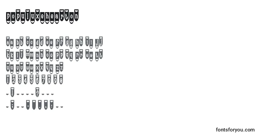 Fuente PopuluxeHearton - alfabeto, números, caracteres especiales