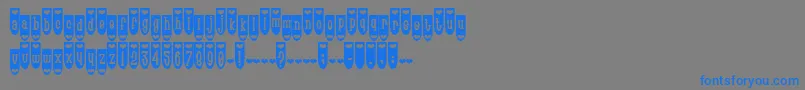 PopuluxeHearton Font – Blue Fonts on Gray Background