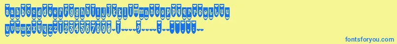 PopuluxeHearton Font – Blue Fonts on Yellow Background