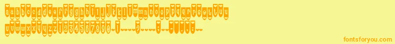 PopuluxeHearton Font – Orange Fonts on Yellow Background