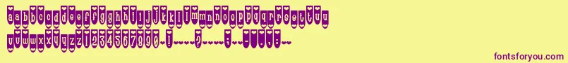 PopuluxeHearton Font – Purple Fonts on Yellow Background