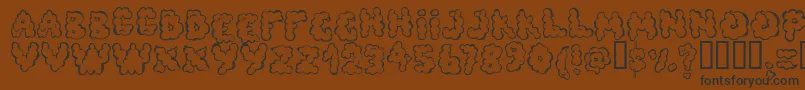 Подробнее о шрифте Defecafont Шрифт Defecafont – чёрные шрифты на коричневом фоне