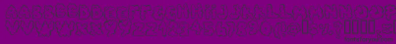 fuente Defecafont – Fuentes Negras Sobre Fondo Morado