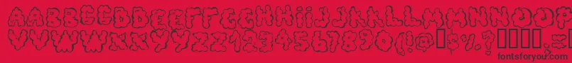 Defecafont Font – Black Fonts on Red Background