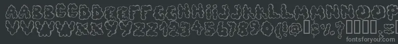 More about Defecafont Font Defecafont Font – Gray Fonts on Black Background