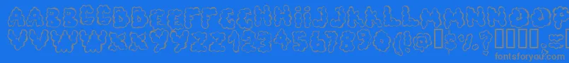 Weitere Informationen zur Defecafont-Schriftart Defecafont-Schriftart – Graue Schriften auf blauem Hintergrund