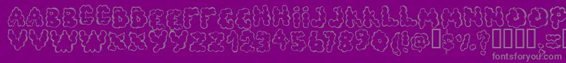 Defecafont Font – Gray Fonts on Purple Background