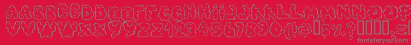 フォントDefecafont – 赤い背景に灰色の文字