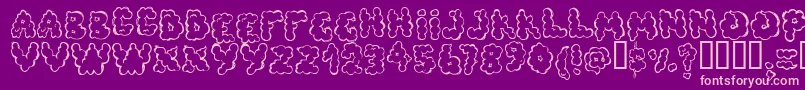 Defecafont Font – Pink Fonts on Purple Background
