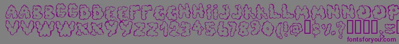 Defecafont Font – Purple Fonts on Gray Background