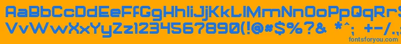 GorilaBold Font – Blue Fonts on Orange Background