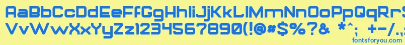 GorilaBold Font – Blue Fonts on Yellow Background