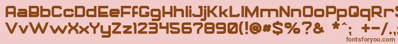 GorilaBold Font – Brown Fonts on Pink Background