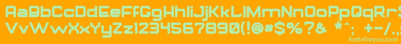 GorilaBold Font – Green Fonts on Orange Background