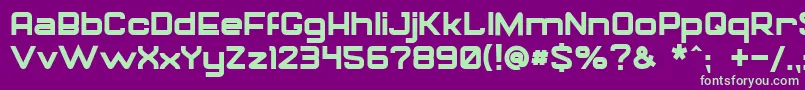 GorilaBold Font – Green Fonts on Purple Background