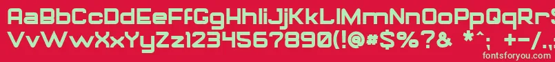 GorilaBold Font – Green Fonts on Red Background