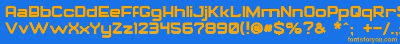 GorilaBold Font – Orange Fonts on Blue Background
