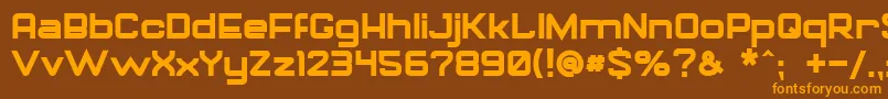GorilaBold Font – Orange Fonts on Brown Background