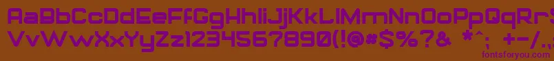 GorilaBold Font – Purple Fonts on Brown Background