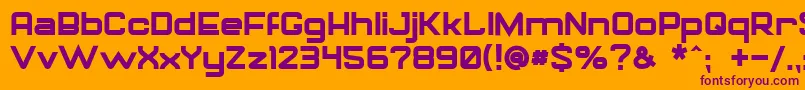 GorilaBold Font – Purple Fonts on Orange Background
