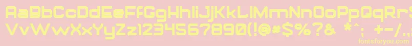 GorilaBold Font – Yellow Fonts on Pink Background