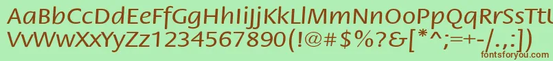 StackextNormal Font – Brown Fonts on Green Background